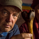 Dr. Mark Evans examines a rather curious bone in the Himalayas. (All images: Animal Planet)